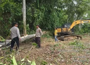 Dukung Program Pemerintah Pusat Presiden – Wakil Presiden RI ,Polsek Mandiangin Langsung Tancap Gas  Garap Lahan Mengunakan Alat Berat