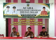 Camat Singkut Gelar Sosialisasi Larangan Hiburan Malam